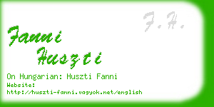 fanni huszti business card